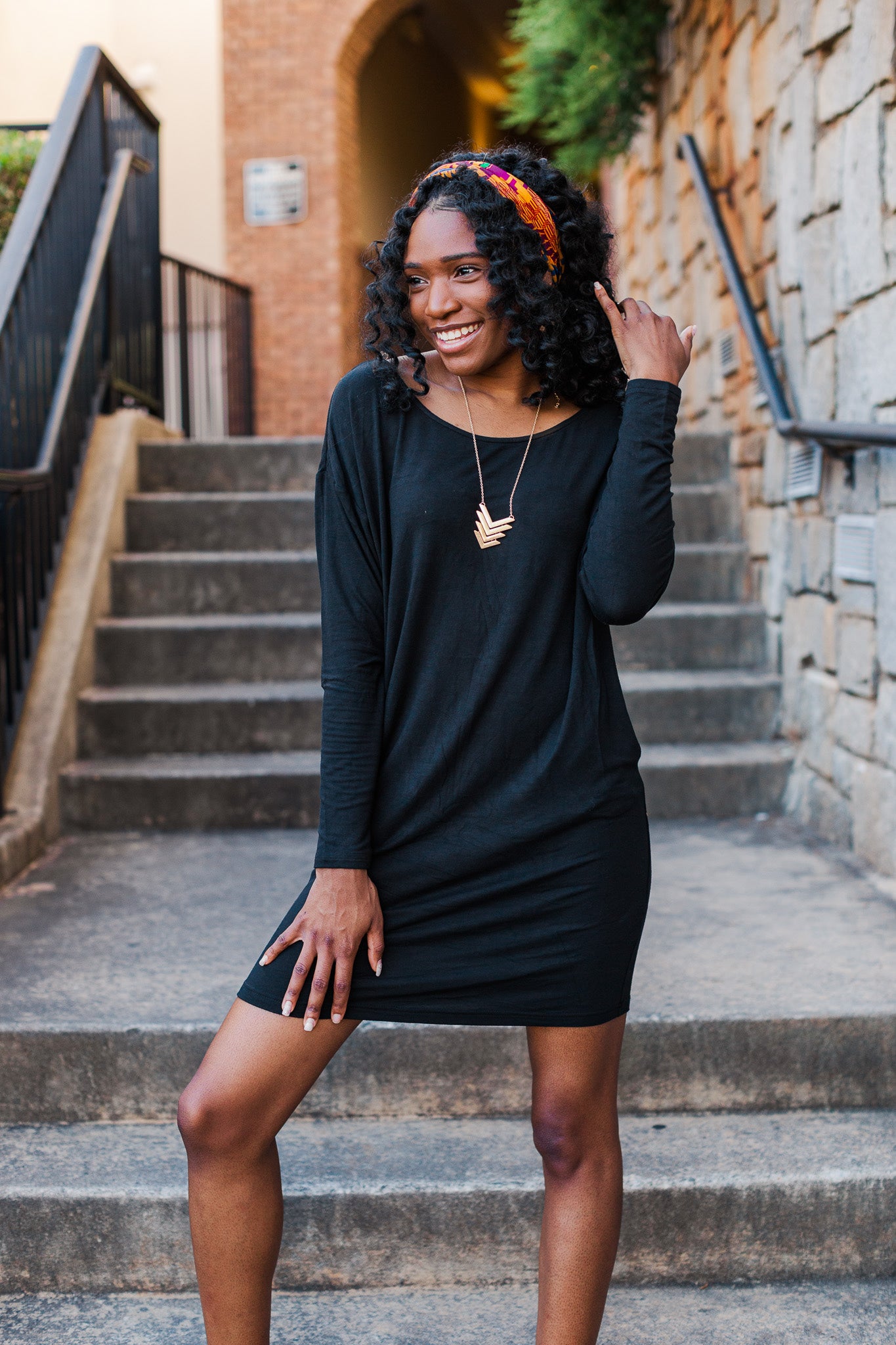 Black long sleeve dress